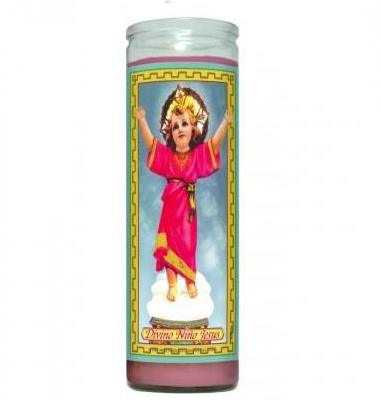 Vela Divino Niño Rosado 8" 1x12