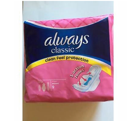 Toallas Always Clasica Maxi Alas 9's