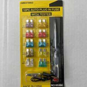 Auto Plug In Fuse 10 pc With Tester