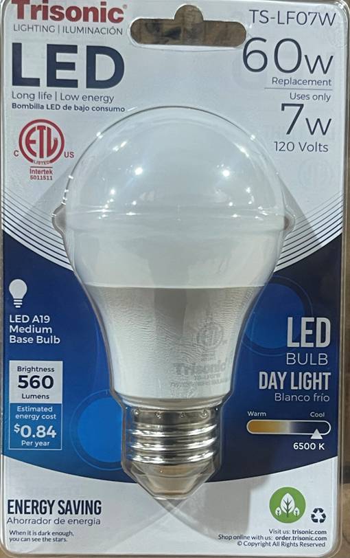 LED BULB DAY LIGHT 60 WATS